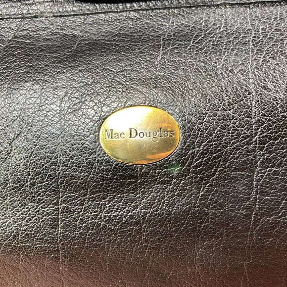 Vintage 1993 Black Leather Weekend Bag by the legendary Mac Douglas - Picture 3 of 9